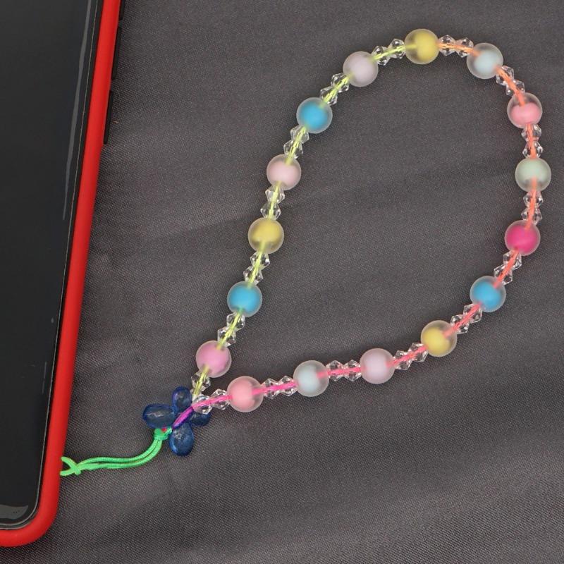 Handmade Beaded Mobile Phone Lanyard Bluetooth Speaker Lanyard Flashlight Fan Selfie Stick U Disk Lanyard 1Pcs