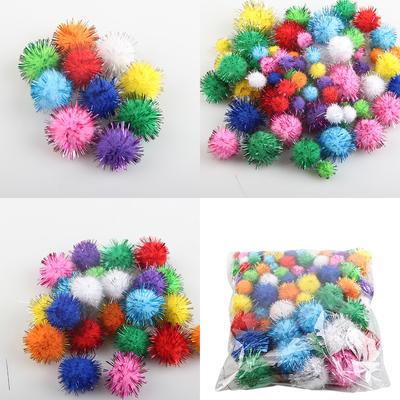 100 Stück Lametta Pompons Form Aufnäher DIY Haarnadel Kreativ Zubehör Kleidung Taschen Haarspangen Handgemachte Dekoration