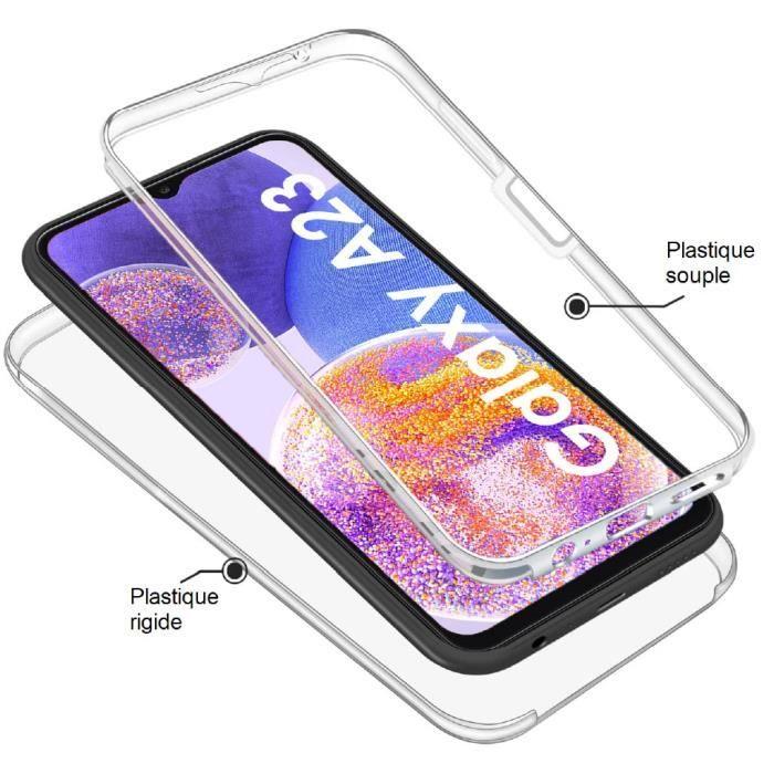 Skal - Phonillico - Samsung Galaxy A23 - Transparent - 360 Heltäckande - Skydd Fram och Baksida