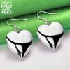 High-Quality 925 Sterling Silver Heart Drop Earrings For Women Elegant Charm Jewelry Birthday Engagement Wedding Party Gift