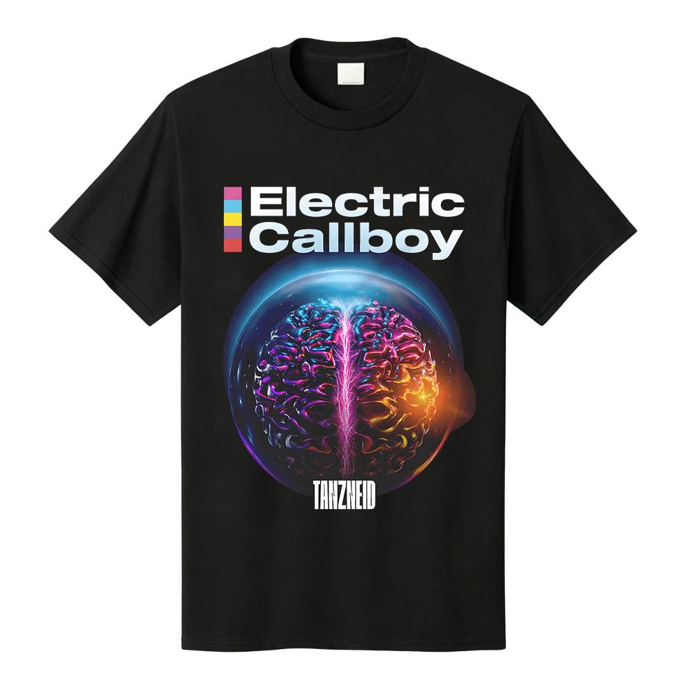 Camiseta con Portada del Álbum Tanzneid ELECTRIC CALLBOY Diseño de Banda Camiseta Unisex Streetwear Algodón Holgada Mujeres Hombres Camisetas Merchandising Gráfico