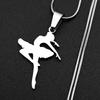 Rhythmic Gymnastics Ballet Necklace For Women Men Stainless Steel Silver Color 2026 Trend Gymnast Art Sport Jewelry Accessories