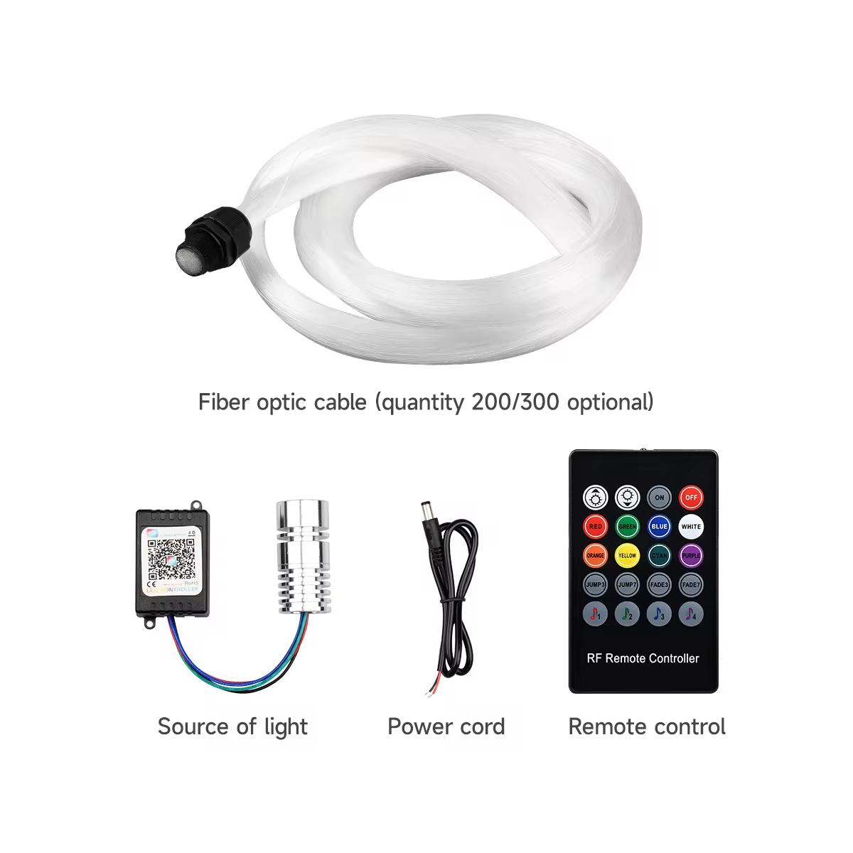 

Романтичный автомобильный мерцающий звездный небосвод с приложением для дистанционного управления крышей автомобиля, звездный свет, оптоволоконный внутренний потолок, декоративная лампа для создания атмосферы