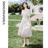 Chic Tie-Neck A-Line Midi Dress