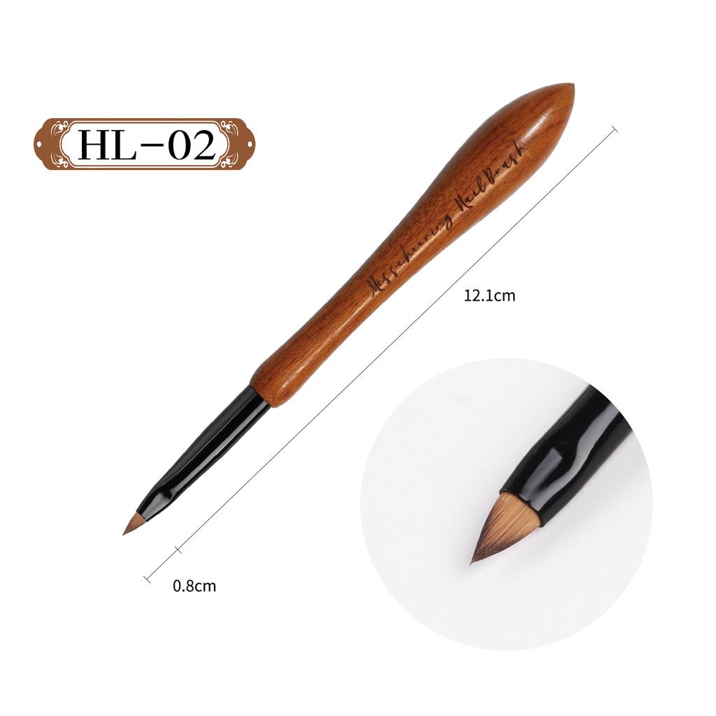 Japanese Manicure Pen Gourd Pen Walnut Sandalwood Rod Pull Line Painting Flower Hook Line Painting Gradual Change Smudge