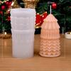 Stampo in Silicone per Candela di Natale Cilindrico a Rilievo Kit per Fare Candele Fatte a Mano Gesso Resina Regali per le Feste