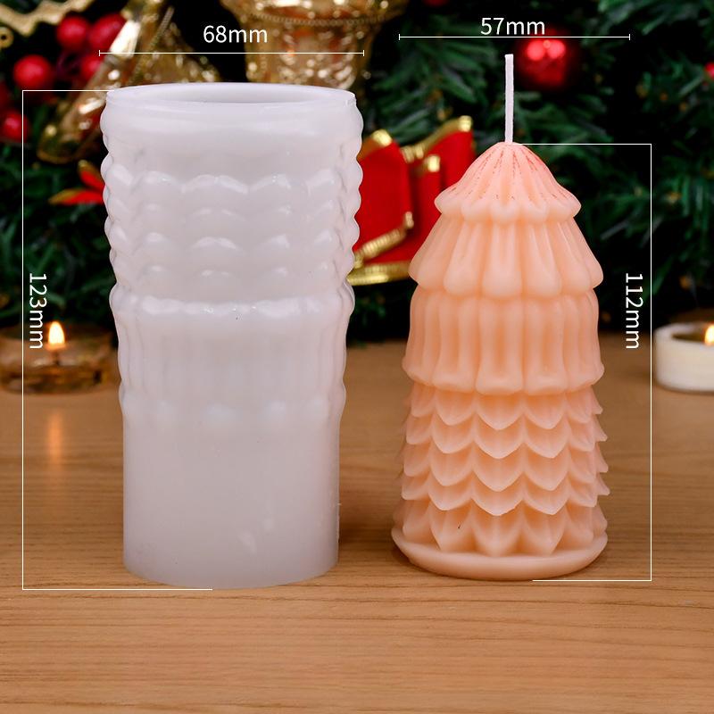 

Рождественская свеча силиконовая форма цилиндрическая рельефная форма свечи набор для изготовления ручной работы из гипсовой смолы праздничные подарки