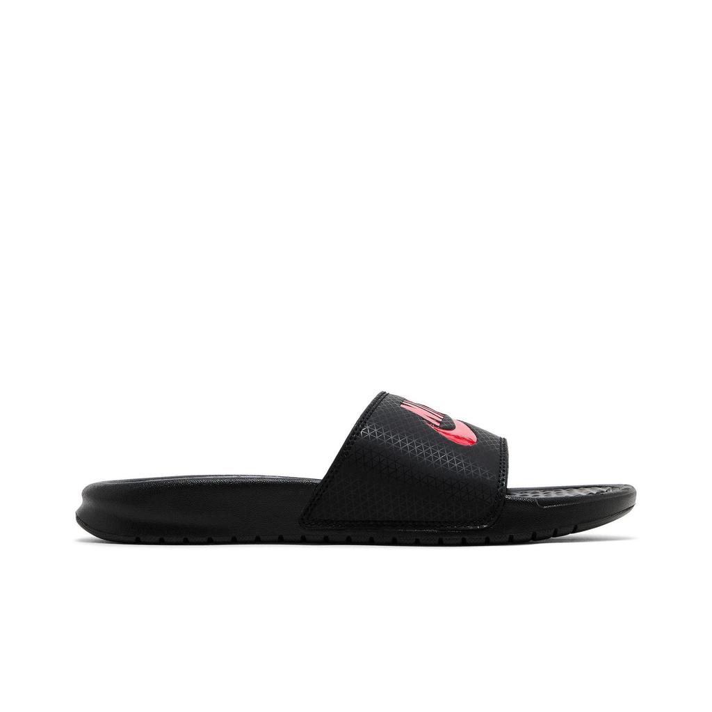 Nike Benassi Slide 'Just Do It' (Unisex) Black / Game Red-White Slide Slippers 343880 060