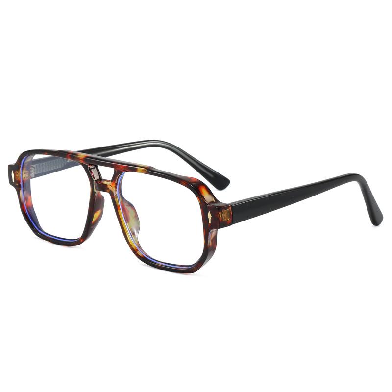Trendy Unisex Anti-Blue Light Flat Lens Glasses - Simple High-Grade Style
