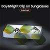 Non-polarized Vintage Clip On Flip Up Sunglasses Women Men Clip Use Day and Night Glasses Driving Fishing Outdoor Sports Sun Glasses