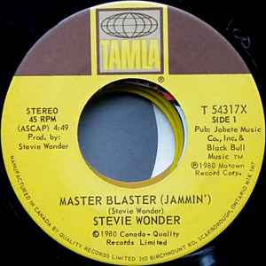 

7inch Record STEVIE WONDER - Master Blaster T54317X TAMLA 1980 Canada Reggae, Ska & Dub Used