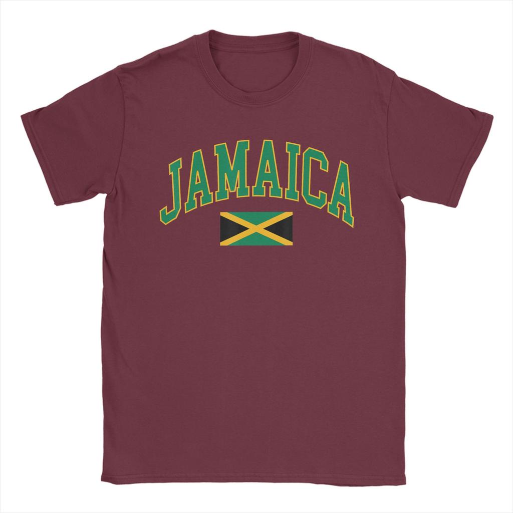Jamaica Flag Jamaican Pure Cotton T Shirt For Men Summer Y2K Retro TShirts O Neck Hipster Tees Big Size Loose Tops