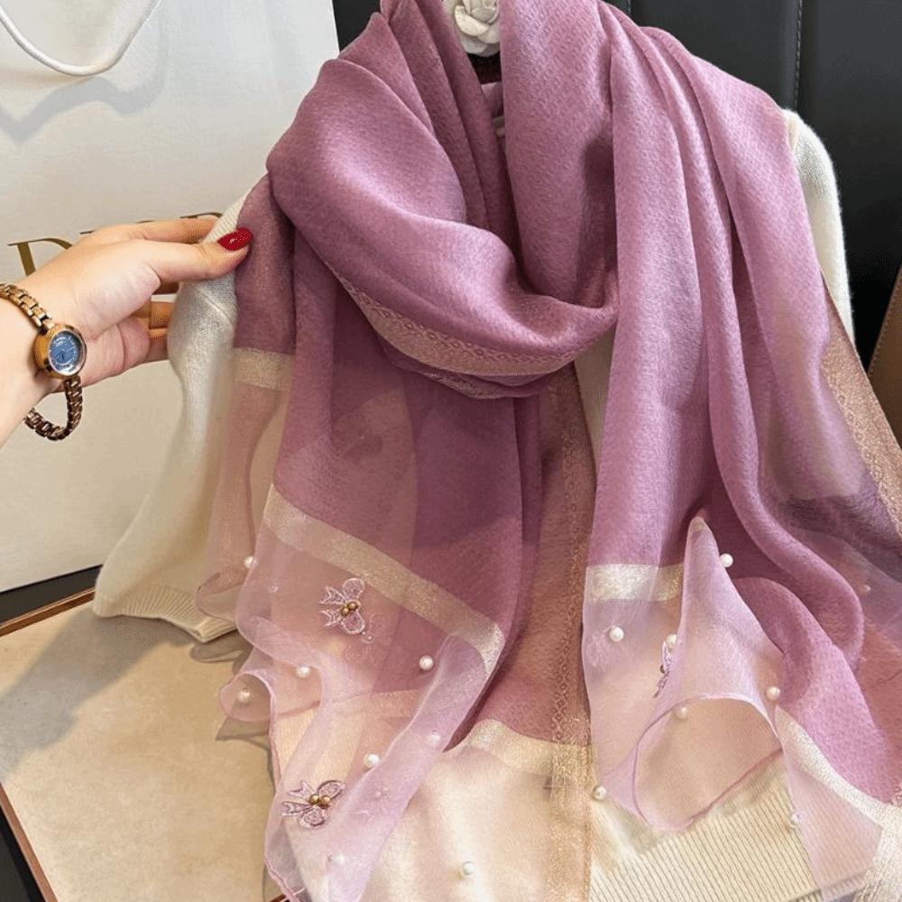 Bow Thin Silk Scarf Korean Lace Scarf Wraps Fashion Women Hijab Shawls Lady