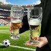 Szklanka do piwa Piłkarska, Pojemność 300ml/450ml, Przezroczysty kufel do piwa rzemieślniczego do domowego baru, Kubek Piłkarski dla Fanów Sportu