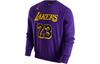 NBA Los Angeles Lakers, Alphanumeric Crew Neck Loose Fit Fleece Lined Sweatshirt Men's Purple DR2409-508