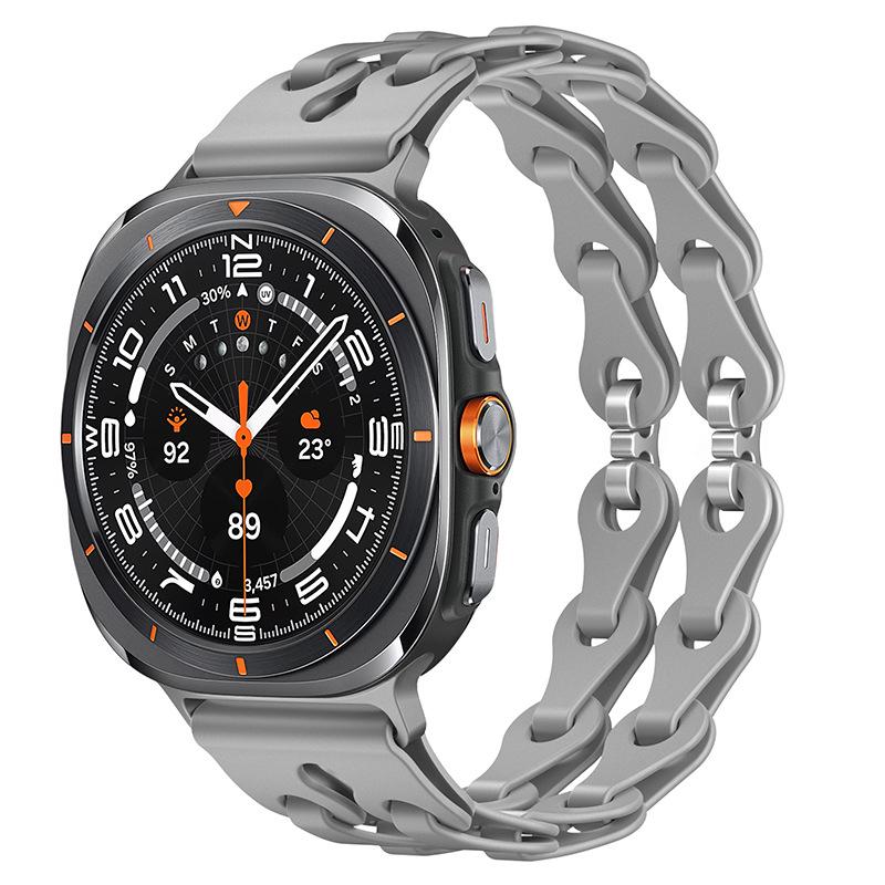 Elegante Cinturino a Maglie Morbido Silicone Sportivo Traspirante per Samsung Galaxy Watch Ultra 47mm 2025 Elegante Cinturino