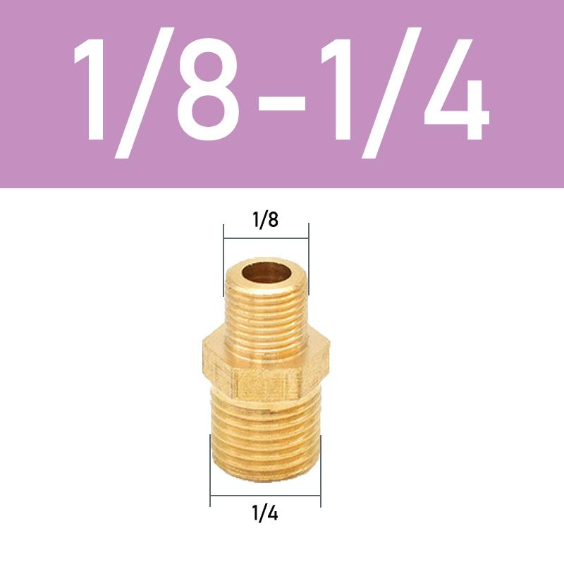 Mässingsrör Hex Nippelkoppling Snabbkoppling Adapter 1/8 1/4 3/8 1/2 3/4 1 Hane till Hane Gänga Vatten Olja Gas Anslutning