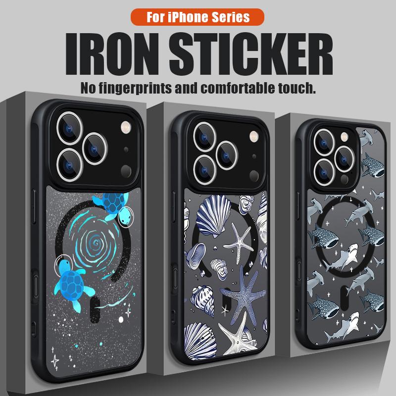 Sea Turtle Conch Whale Pattern Case For iPhone 17 Pro Max Funda iPhone 16 15 14 13 Pro Max Rugged Bumper Magnetic For Magsafe Shockproof Cover