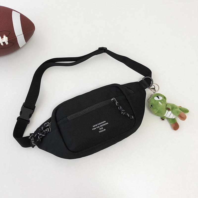 Japanese Niche Color-Block Chest Bag: Unisex Lightweight Crossbody & Waist Phone Bag for Casual Sports