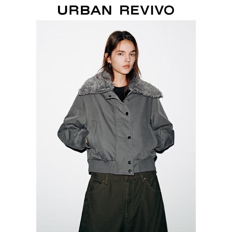 

UR Women s Spliced Fur Collar Padded Jacket S