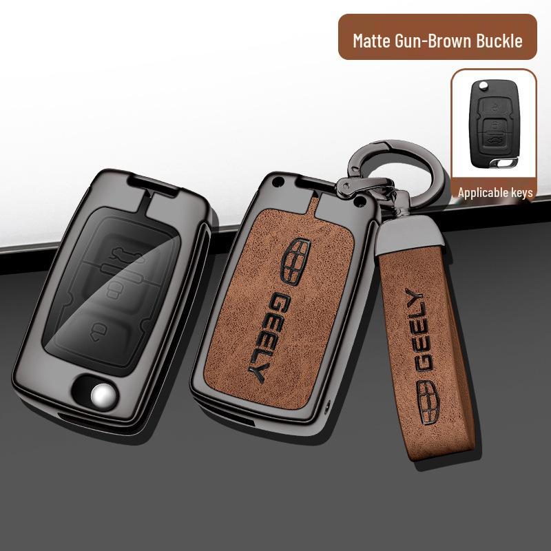 Geely Emgrand EC8/GX7 Key Cover with Metal Shell & Leather Bag