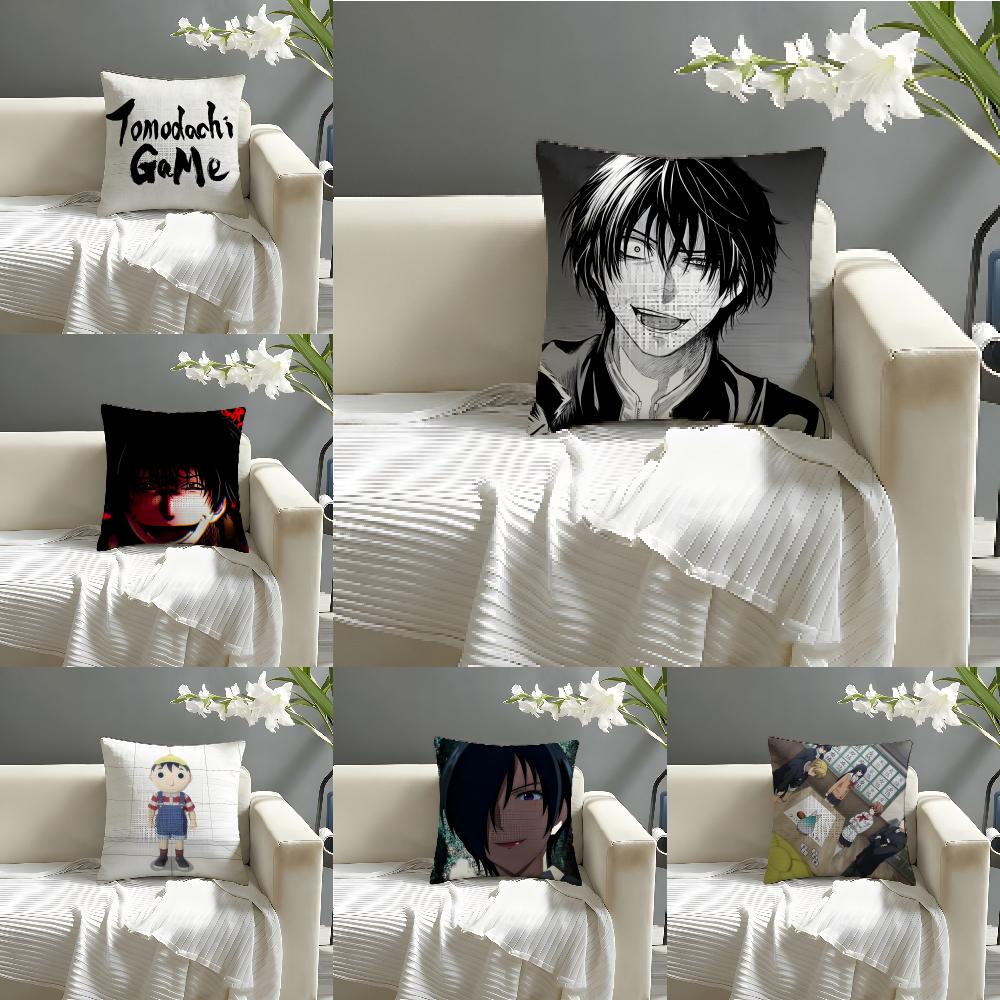 Classic Comic Anime T-Tomodachi Game 1 Pillow Case Linen Pillow Case Sofa Home Decor Cushion Cover Cushion Cove