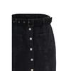 Blue High Waist Front Buttoned Stitching Detail Denim Skirt Twoss22et00050