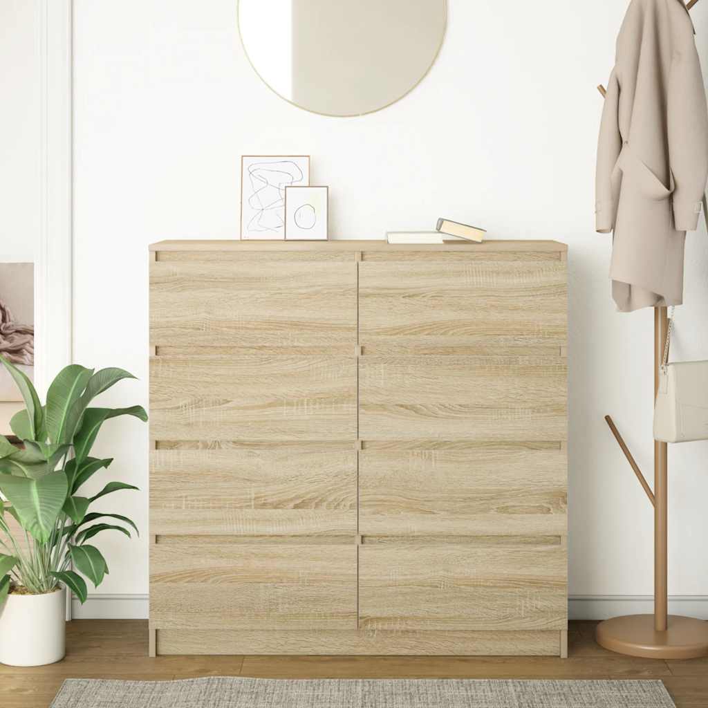 Sideboard in Sonoma Oak Finish 100 x 35 x 99 cm Engineered Wood