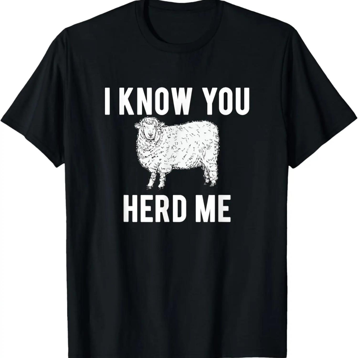 I Know You Herd Me Sheep Pun T-Shirt Funny Animal Joke S чёрный
