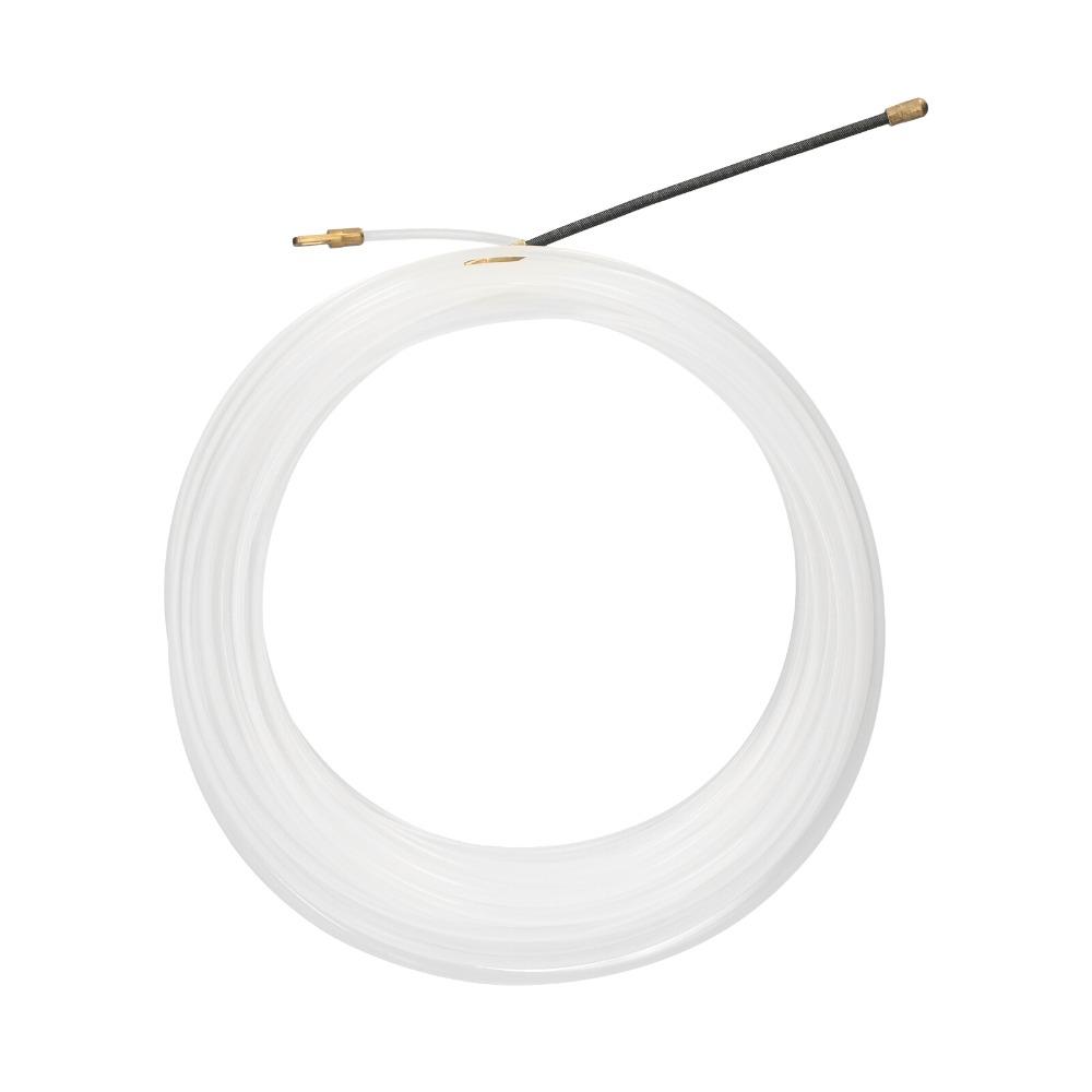 White Cable Pulling Tool 15m Length Wire Threader Flexible Fish Tape Puller  Construction Workers