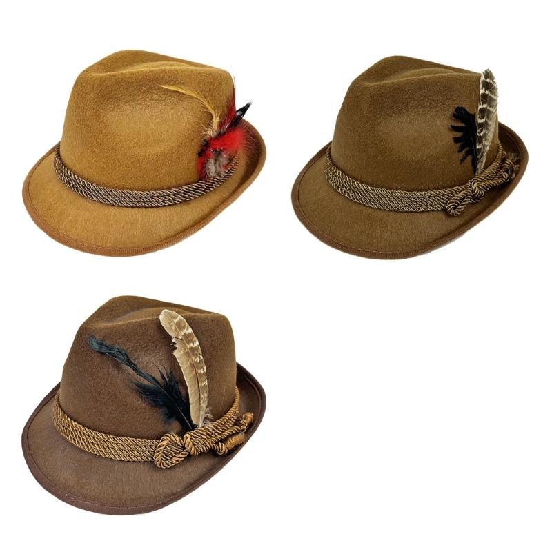 Oktoberfest Hat Widget Beer Trilby Lovely Homburg Hat Unisex Headwear