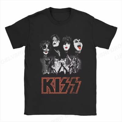2025 Μπλουζάκι Kiss Band Ανδρικό Γυναικείο Μόδα T-shirt Βαμβακερό Μπλουζάκι Παιδικό Hip Hop Τοπ Μπλουζάκια Unisex Camisetas Hombre Τοπ Ροκ Μπάντας