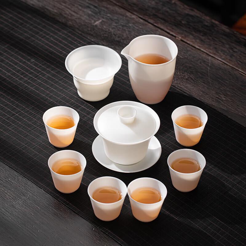 

Elegant White Porcelain Kung Fu Tea Set