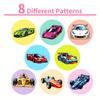 Cartoon engineering vehicle sticker roll - perfect for decorating scrapbooks, wall art, and gift wrapping. Comes with PVC self-adhesive backing.