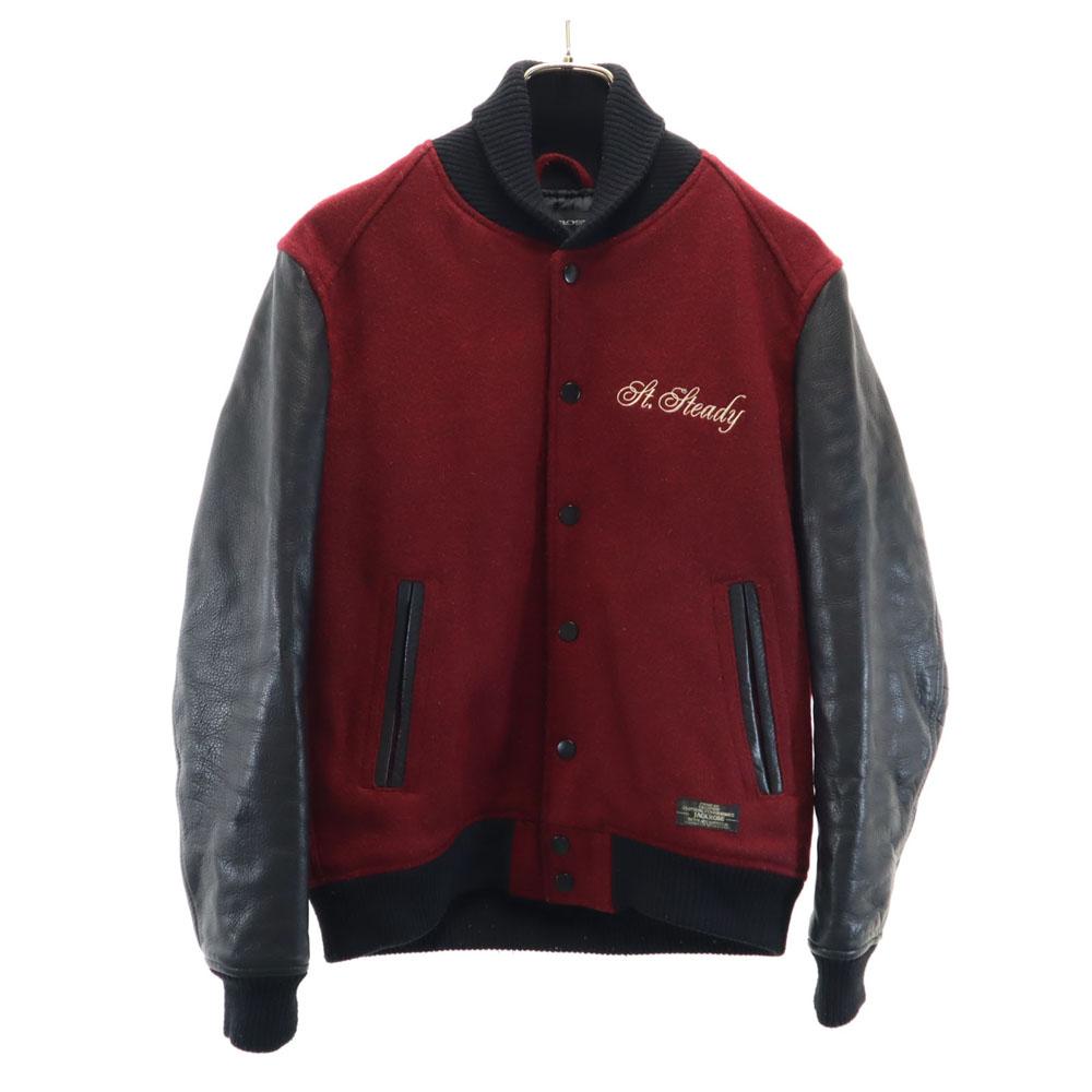 

JACKROSE wool blend Long sleeve Jacket 3 wine-red Sleeve leather Men s Used