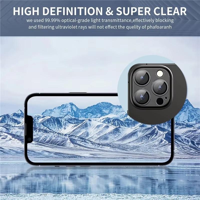 Metal Glass Camera Lens Protector For iPhone 17 18 Pro Max Air 16 15 14 11 Pro Max 13 12 Mini Plus Phone Lens Screen Protector 4