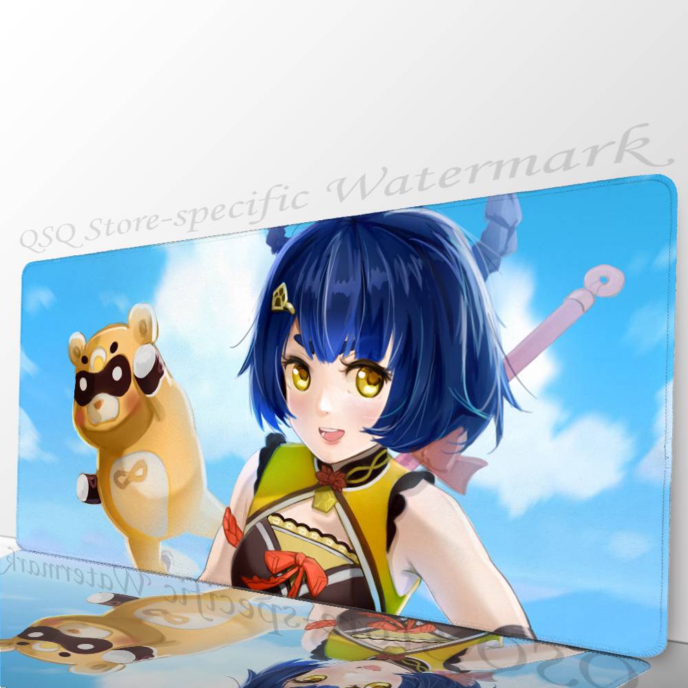 Mao Xiangling Anime Genshin I-Impact Game Mousepad Non-slip Suitable For Office Computers Laptops E-sports Game Desk Mats XXL K