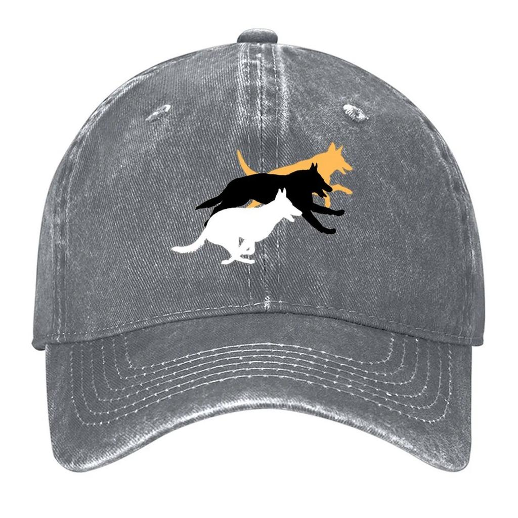 German Shepherd Dogs Running Silhouettes Baseball Cap Male hat custom Hat New In The Hat men's big size Unisex Caps Women's