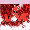 Colorful Love Heart Garland Hanging Decor For Enchanting Valentine's Day Celebrations