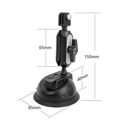 Supporto per telefono con ventosa Supporto per ventosa con doppia testa a sfera girevole a 360 gradi Adattatore per fotocamera sportiva