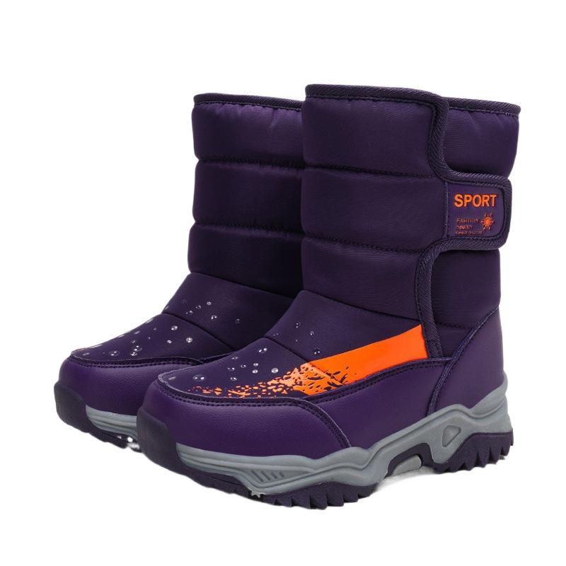 Children's Autumn and Winter Padded and Thickened Warm Hiking Shoes Waterproof Non Slip Wear Resistant Lightweight Outdoor Sports Shoes