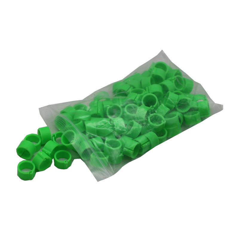 100 Peças 8mm Diâmetro Interno 7mm Altura Anéis de Pé de Pássaro 10 Cores Sem Texto Anel de Identificação de Papagaio Pombo Transportadores de Pássaros