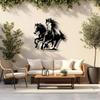 Horses Metal Wall Art Dynamic Freedom Power Design