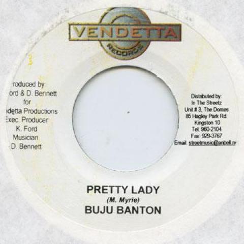 

7inch Record BUJU BANTON - Pretty Lady Vendetta 2005 Jamaica Reggae, Ska & Dub
