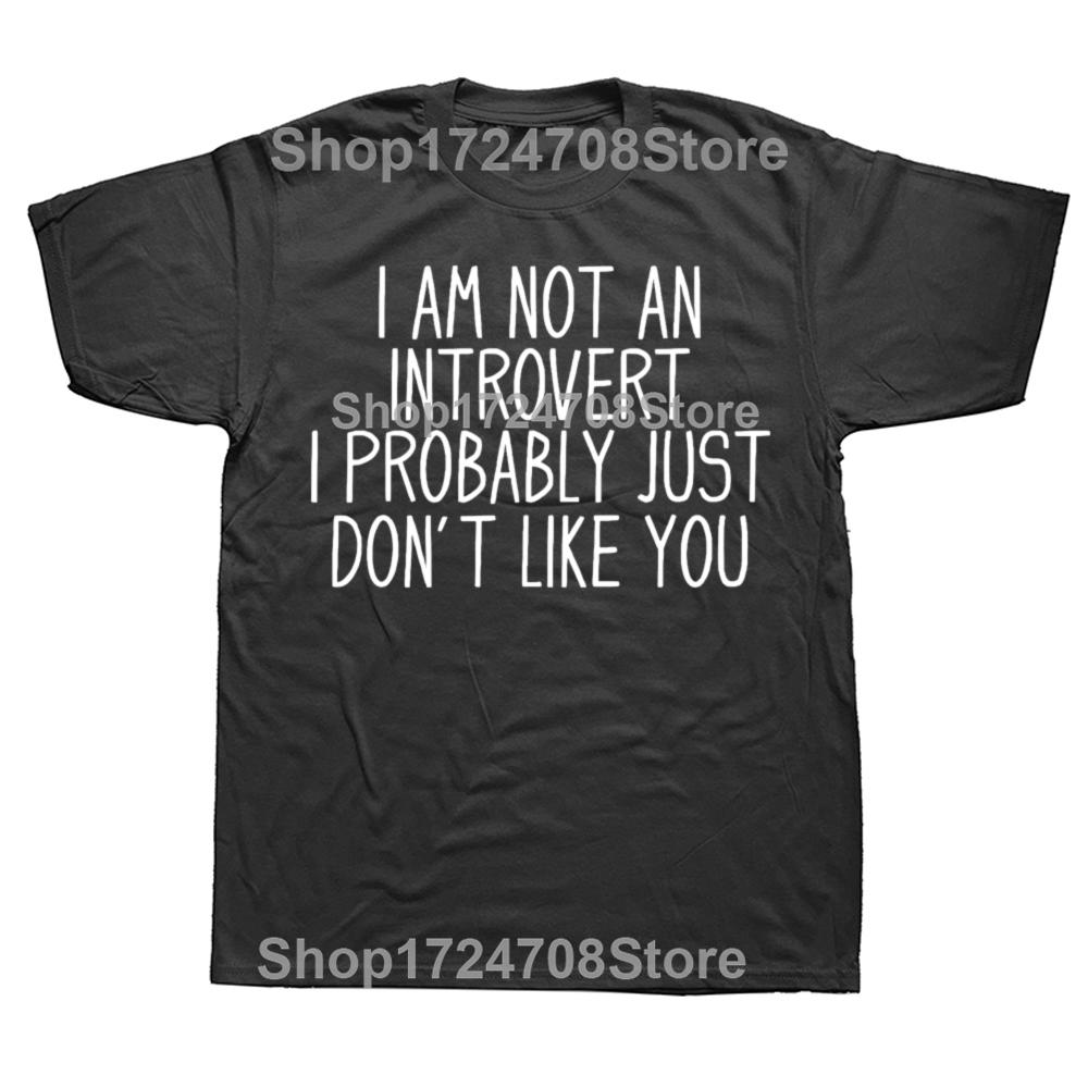 Funny Antisocial Introvert Graphic Tshirts Men Womens Fashion Casual Tshirt 100 Cotton Loose Oversized T Shirt