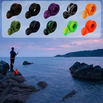 30MM*1.7M PET+Nylon Braided Telescopic Rod Sleeve | Anti-Scratch Fishing Pole Protector for Travel/Boat/Bank Use