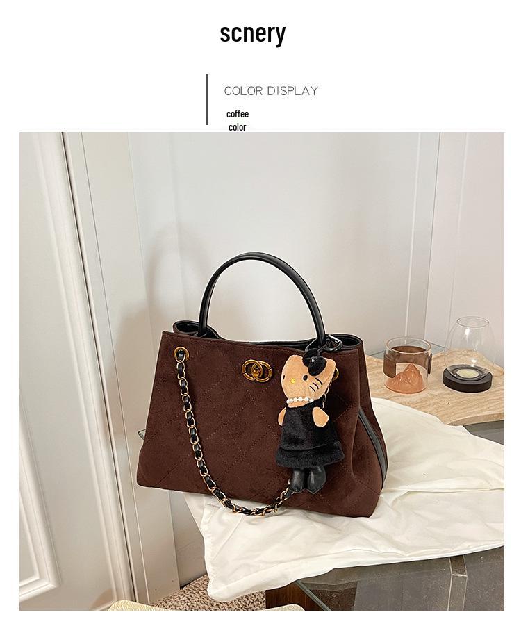 Handheld Frosted Chain Bag for Women - 2025 Large-Capacity Shoulder Crossbody with High-End Style