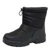 Mens One Foot Stirrup Large Size Soft Sole Winter Warm Anti-slip Fur One Snow Boots Padded Lined Ankle Boots Anti-slip Sports Cotton Boots