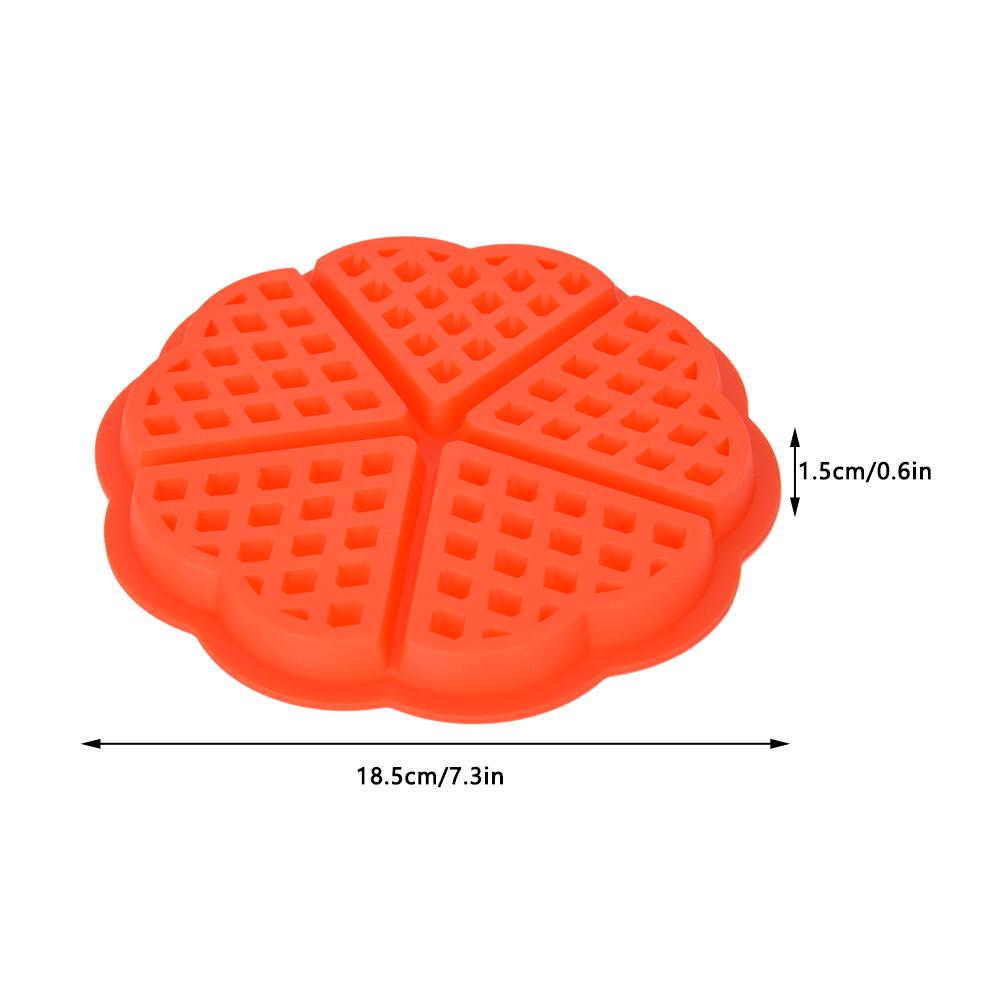 5 Cavity Silicone Nestle Waffles Mold Cake Chocolate Pan Muffin Breakfast Baking Mould (Round)