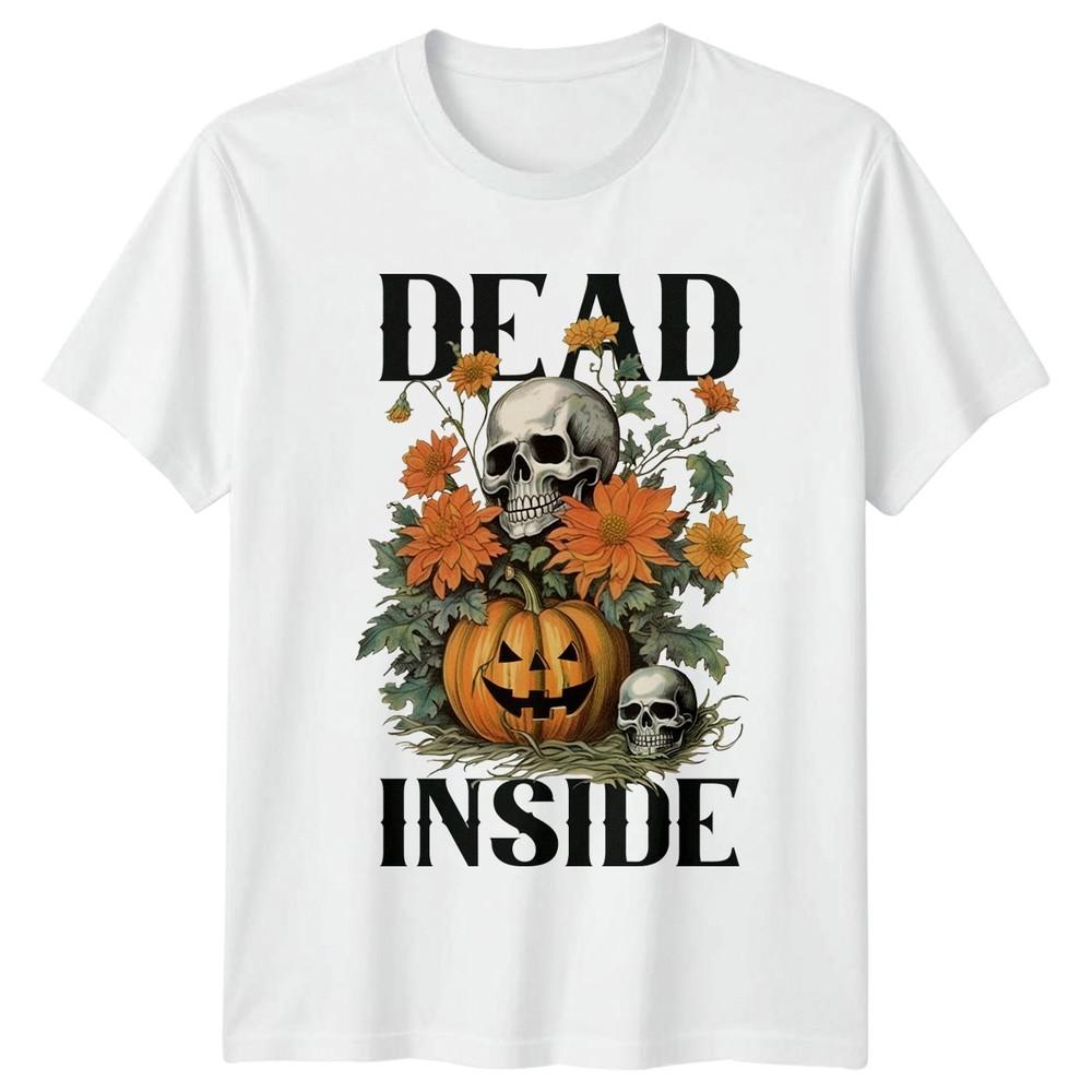 Dead Inside Unisexs TShirt Spooky Aesthetic Halloween Halloween Gift For Her S